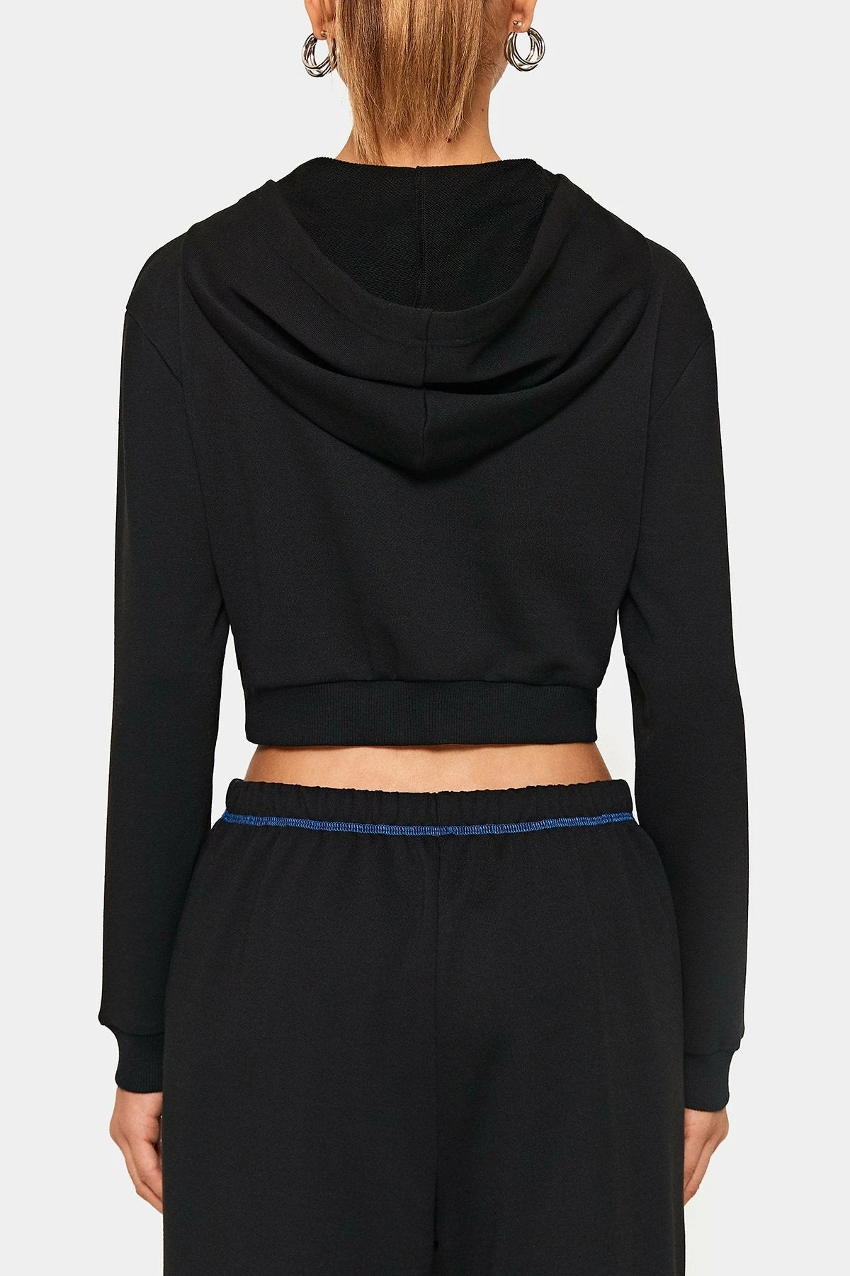 SOLADO Top-stitching Zipper Front Long Sleeve Hoodie 7 SOLADO Top-stitching Zipper Front Long Sleeve Hoodie - Image 7