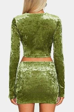 SOLADO Cut Out Long Sleeve Top & Velvet Bodycon Skirt Set -Solado Shop jpeg 947914c5 1d58 496d 91ad 11bf0b636f40 1800x1800
