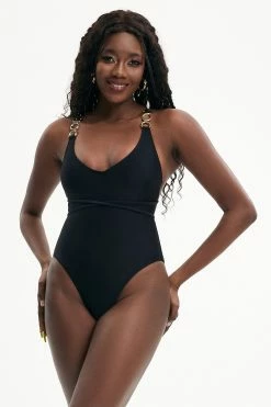 Solado Halter Neck Cross Tie Backless One-piece Swimsuit