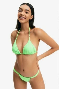 Solado Halter Neck Backless Ruched Bikini Swimsuit