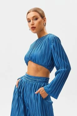 SOLADO Flared Sleeve Asymmetrical Hem Pleat Crop Top -Solado Shop jpeg a70d240a aca5 4f6b 9385 6eb7f6798063 1800x1800