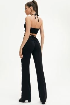 Alternative view of Solado Drawstring Ruched Backless Crop Top & Tie Back Pants Set