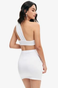 Alternative view of Solado One Shoulder Backless Crop Top & Ruched Tie Detail Skirt Set