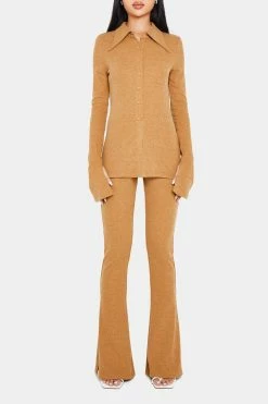 SOLADO Lapel Neck Flared Sleeve Shirt & Split Hem Pants Set -Solado Shop jpeg b1711e00 1d22 4183 9f0e 2d62ad7cfda0 1800x1800