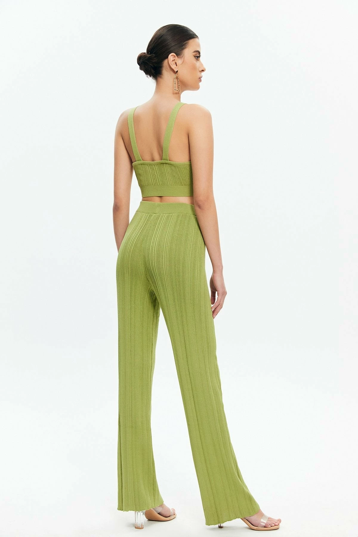 Solado Knitted Sleeveless Top & Wide Leg Solid Pant Set 2 Solado Knitted Sleeveless Top & Wide Leg Solid Pant Set - Image 2