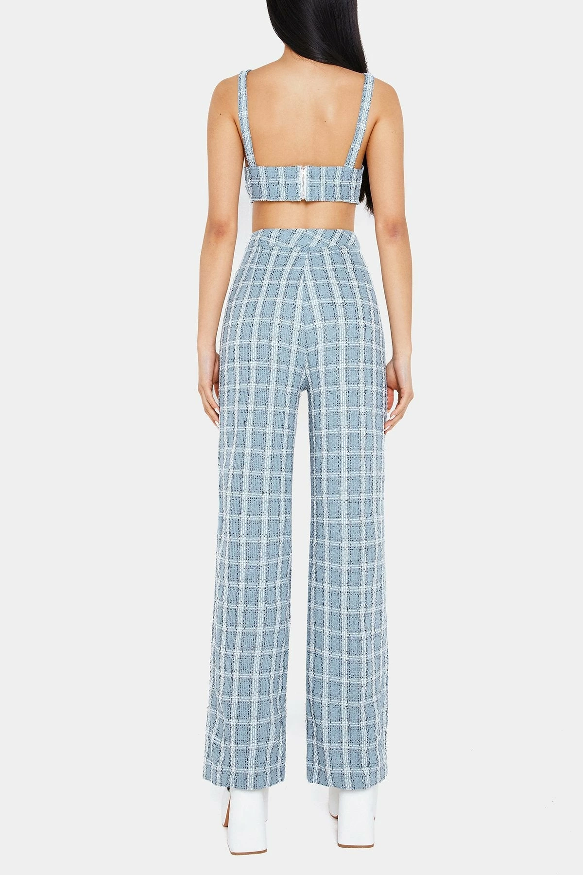 SOLADO Square Neck Tank Top & Check Textured Pants Set 7 SOLADO Square Neck Tank Top & Check Textured Pants Set - Image 7