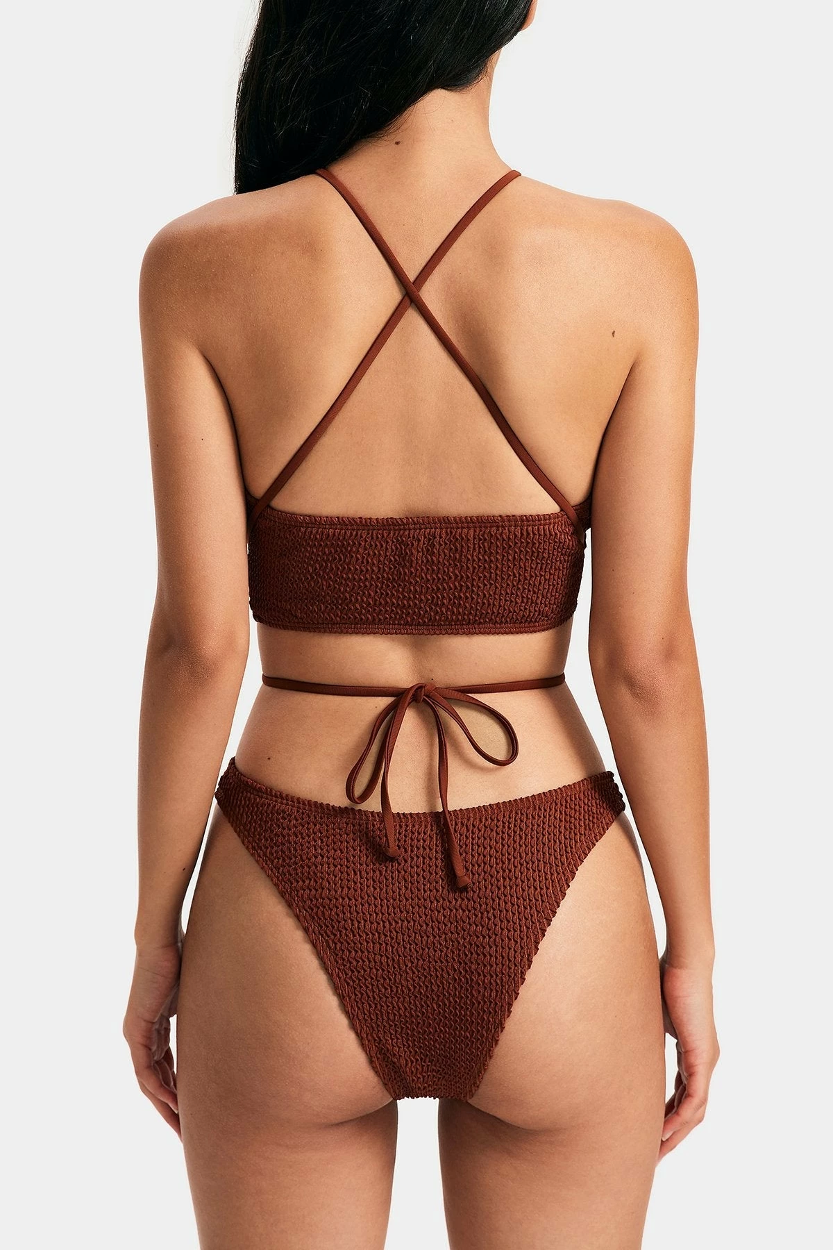 Solado Cross Wrap Tie Back Texture Bikini Swimsuit 7 Solado Cross Wrap Tie Back Texture Bikini Swimsuit - Image 7