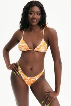 Solado Swirl Print Tie Detail Bikini Swimsuit