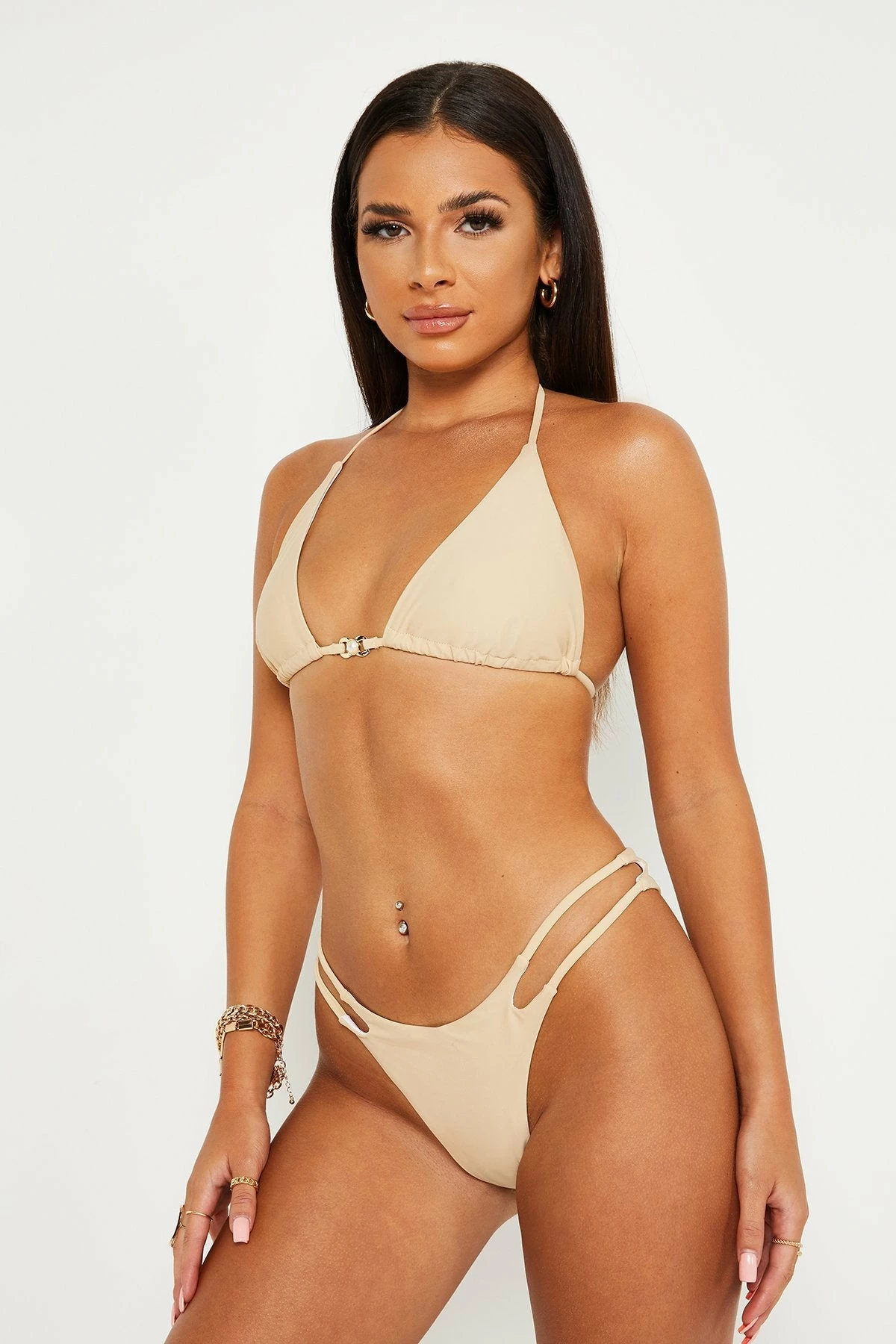 Solado Halter Neck Cut Out Tie Back Bikini Swimsuit 1 Solado Halter Neck Cut Out Tie Back Bikini Swimsuit