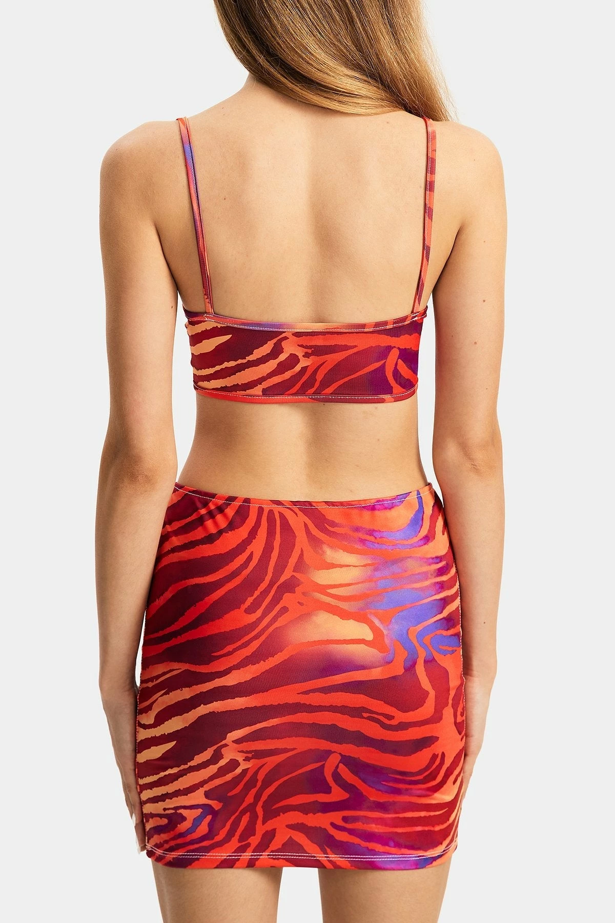 Solado Cheetah Print Mesh Camisole & High Waist Skirt Set 7 Solado Cheetah Print Mesh Camisole & High Waist Skirt Set - Image 7