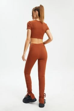 Alternative view of Solado Drawstring Ruched Top & Slit Hem Pants Set