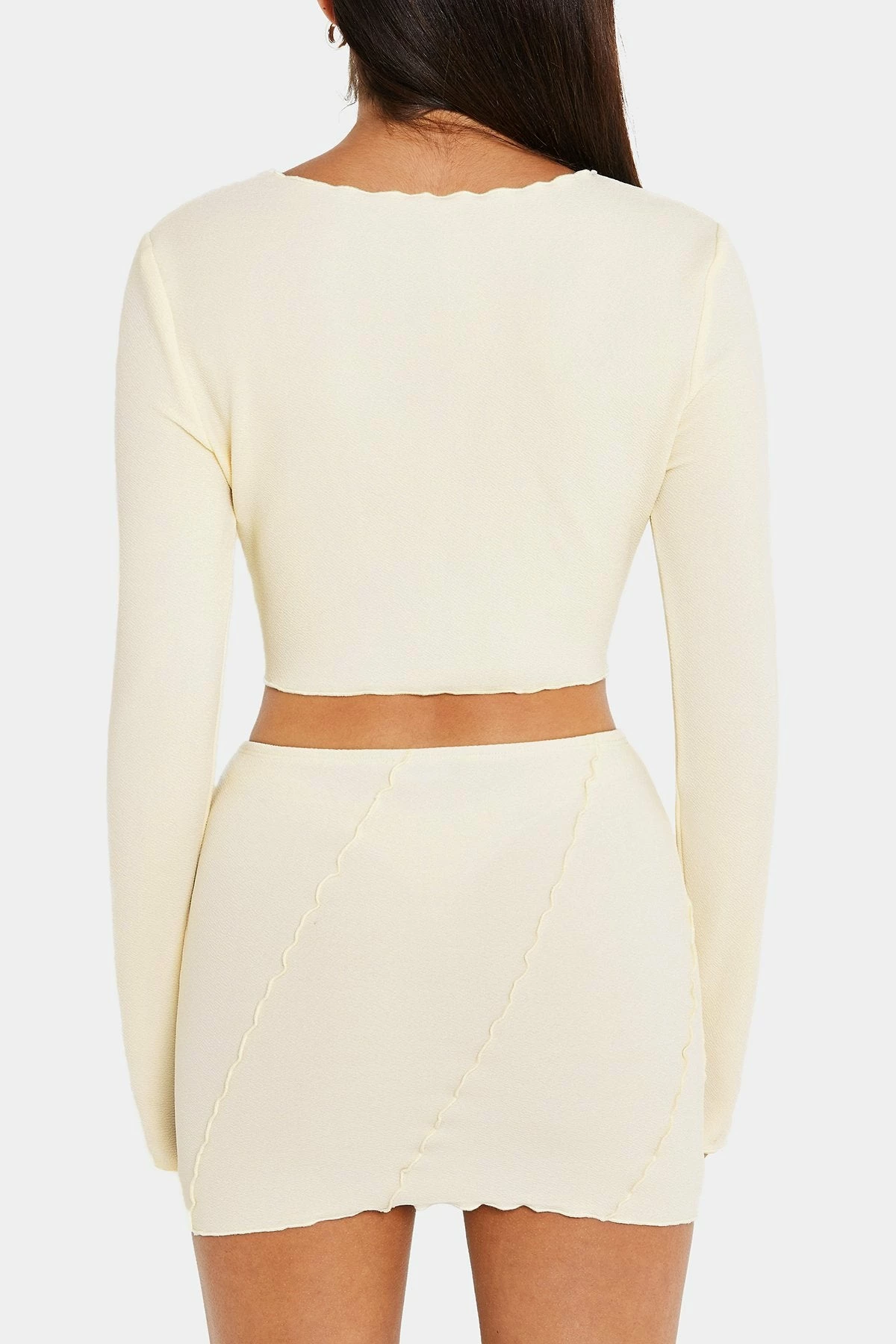 SOLADO Asymmetrical Hem Top & Seam Detail Mini Skirt Set 7 SOLADO Asymmetrical Hem Top & Seam Detail Mini Skirt Set - Image 7