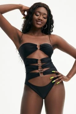 Solado Off Shoulder O-Ring Front Cut Out One-piece Swimsuit