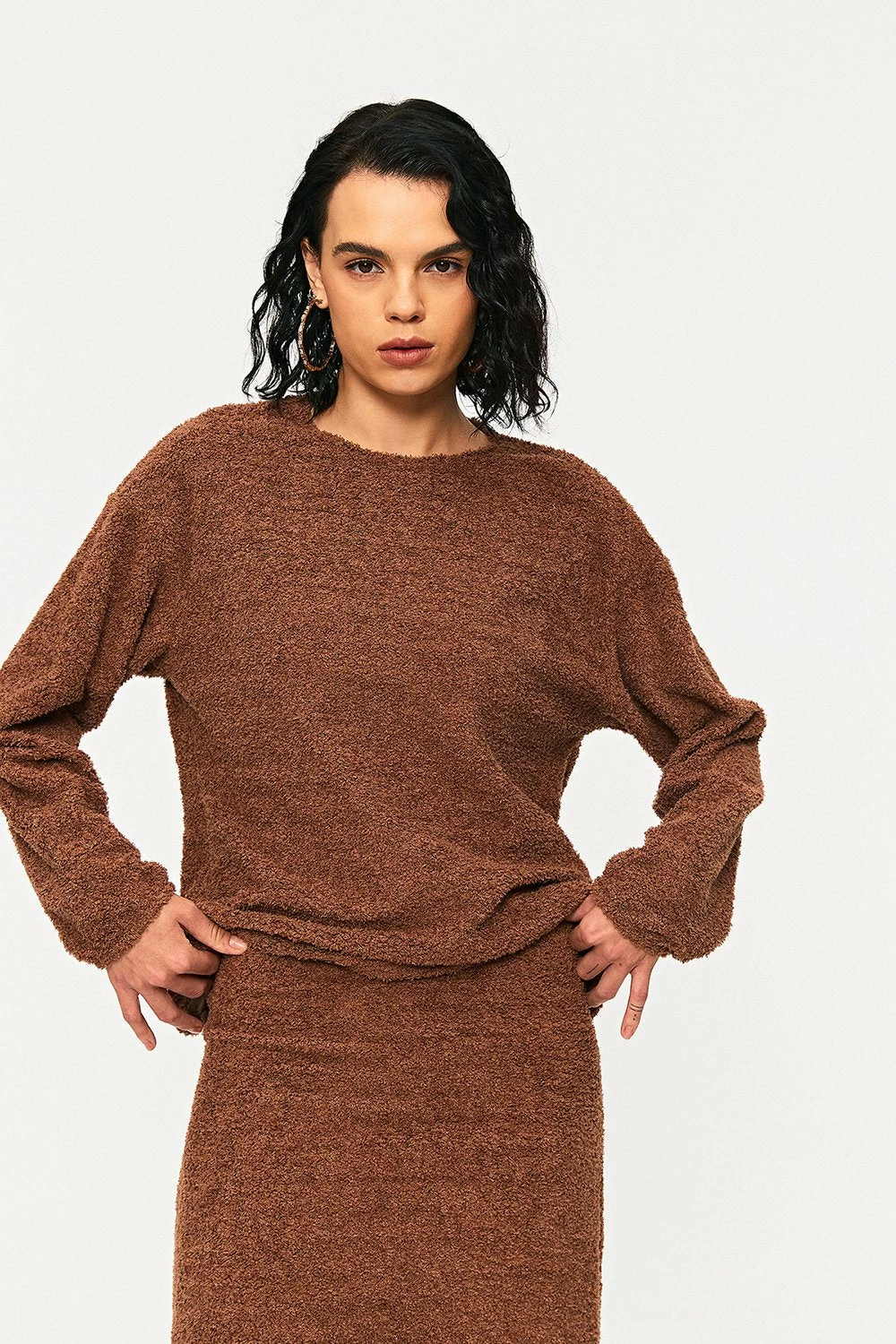 SOLADO Fuzzy Drop Shoulder Long Sleeve Top 1 SOLADO Fuzzy Drop Shoulder Long Sleeve Top