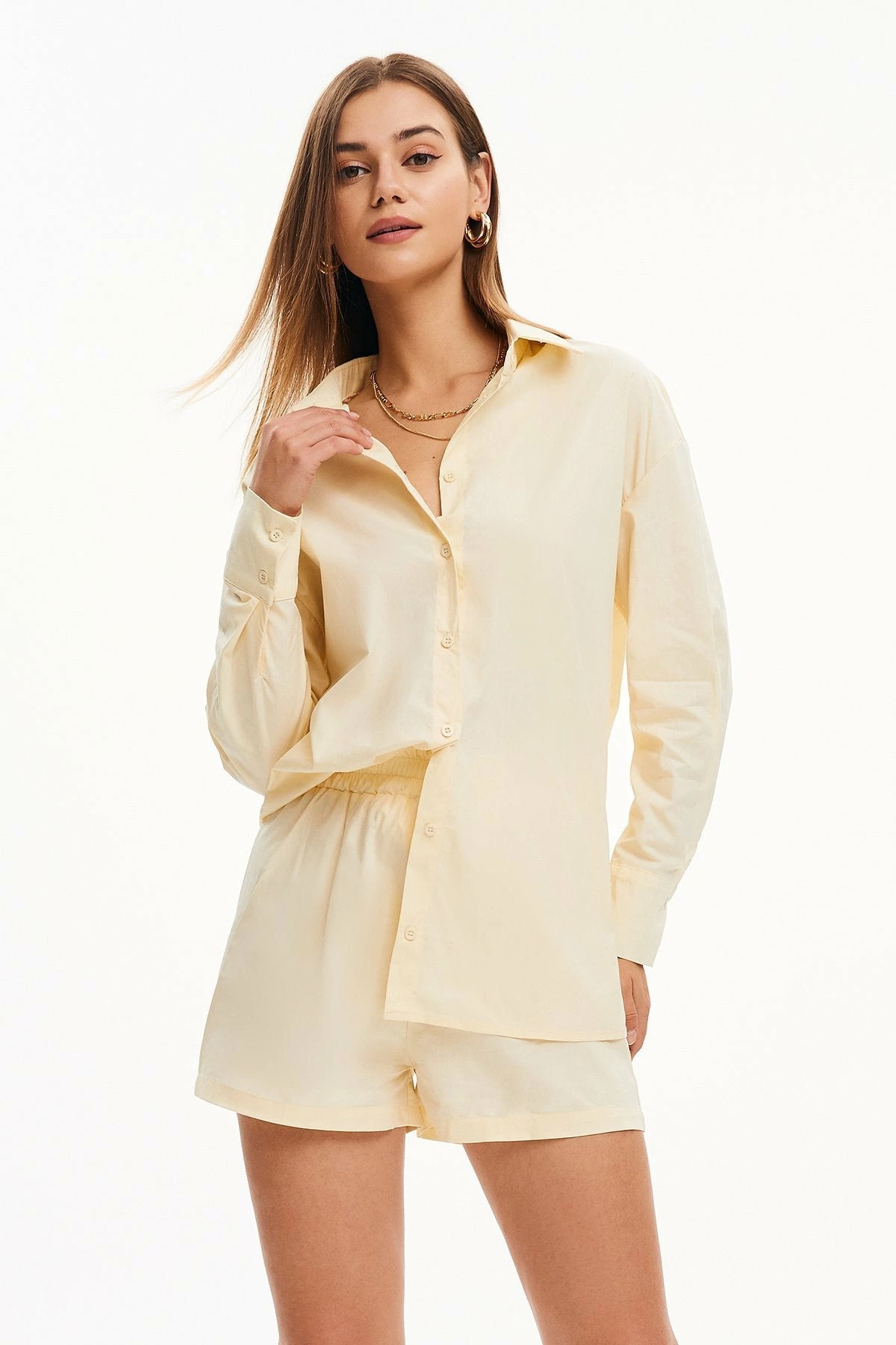 Solado Button Front Top & Solid Shorts Set 8 Solado Button Front Top & Solid Shorts Set - Image 8
