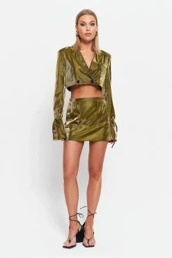 SOLADO Plunging Neck Tie Sleeve Sheen Crop Coat 9 SOLADO Plunging Neck Tie Sleeve Sheen Crop Coat -Solado Shop jpeg d601a4d1 15d3 4d0a 9b18 7ea0b6817c26 1800x1800