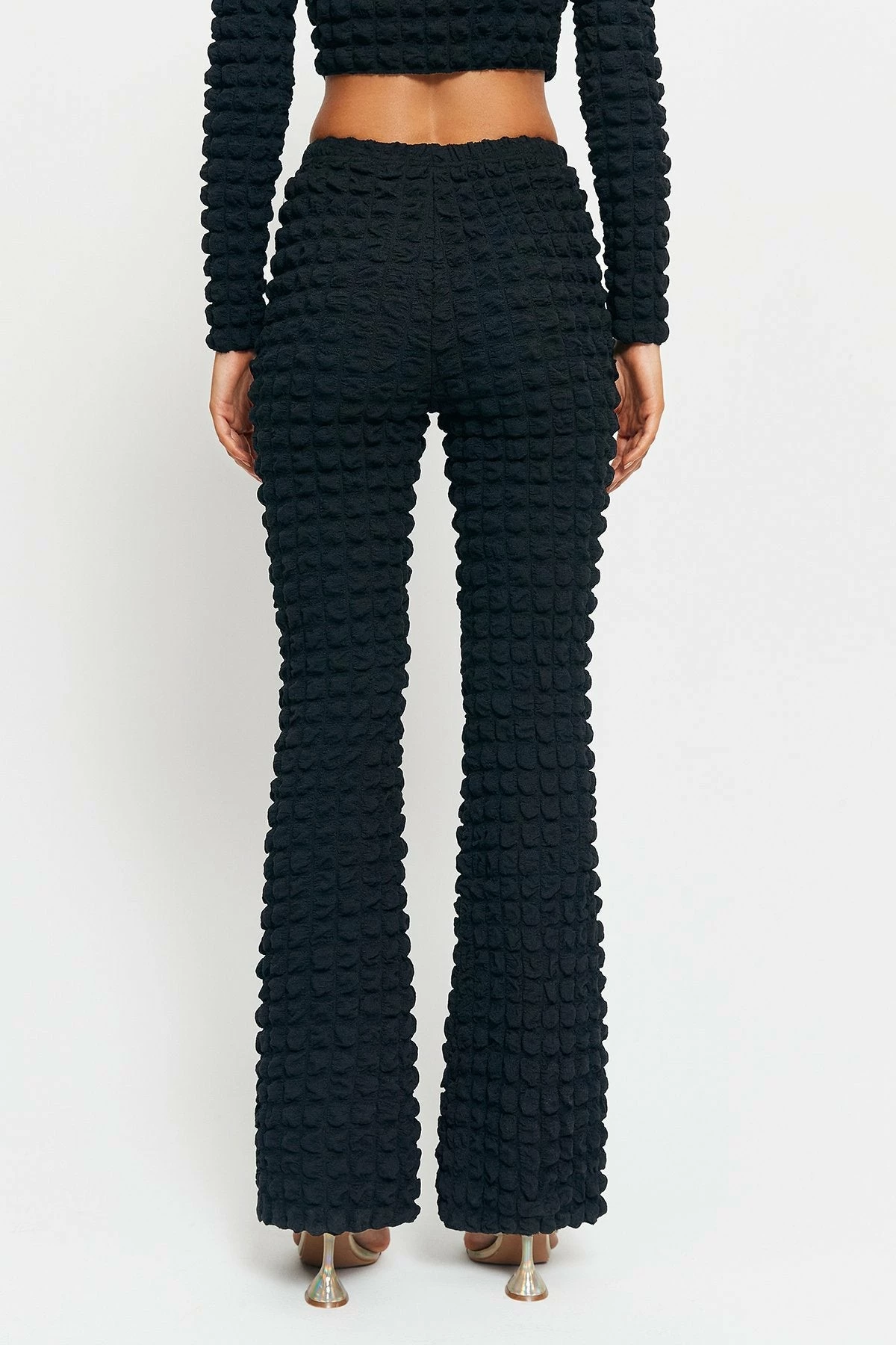 SOLADO Low Waist Bubble Textured Flared Pants 7 SOLADO Low Waist Bubble Textured Flared Pants - Image 7