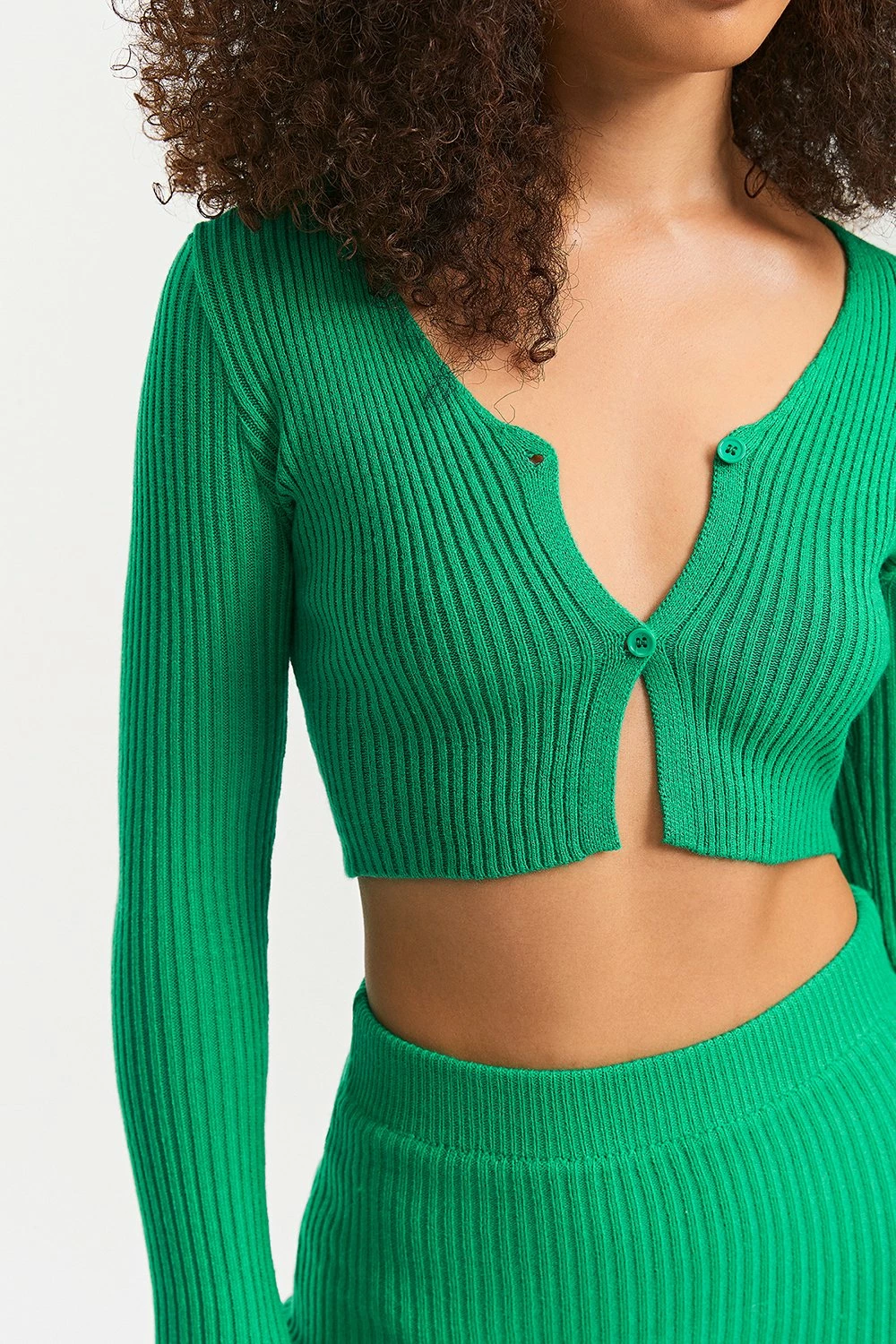 Solado Button Front Ribbed Knit Crop Top & Split Hem Skirt Set 5 Solado Button Front Ribbed Knit Crop Top & Split Hem Skirt Set - Image 5