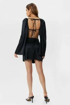 Solado Backless Crop Top & Slit Hem Skirt Set