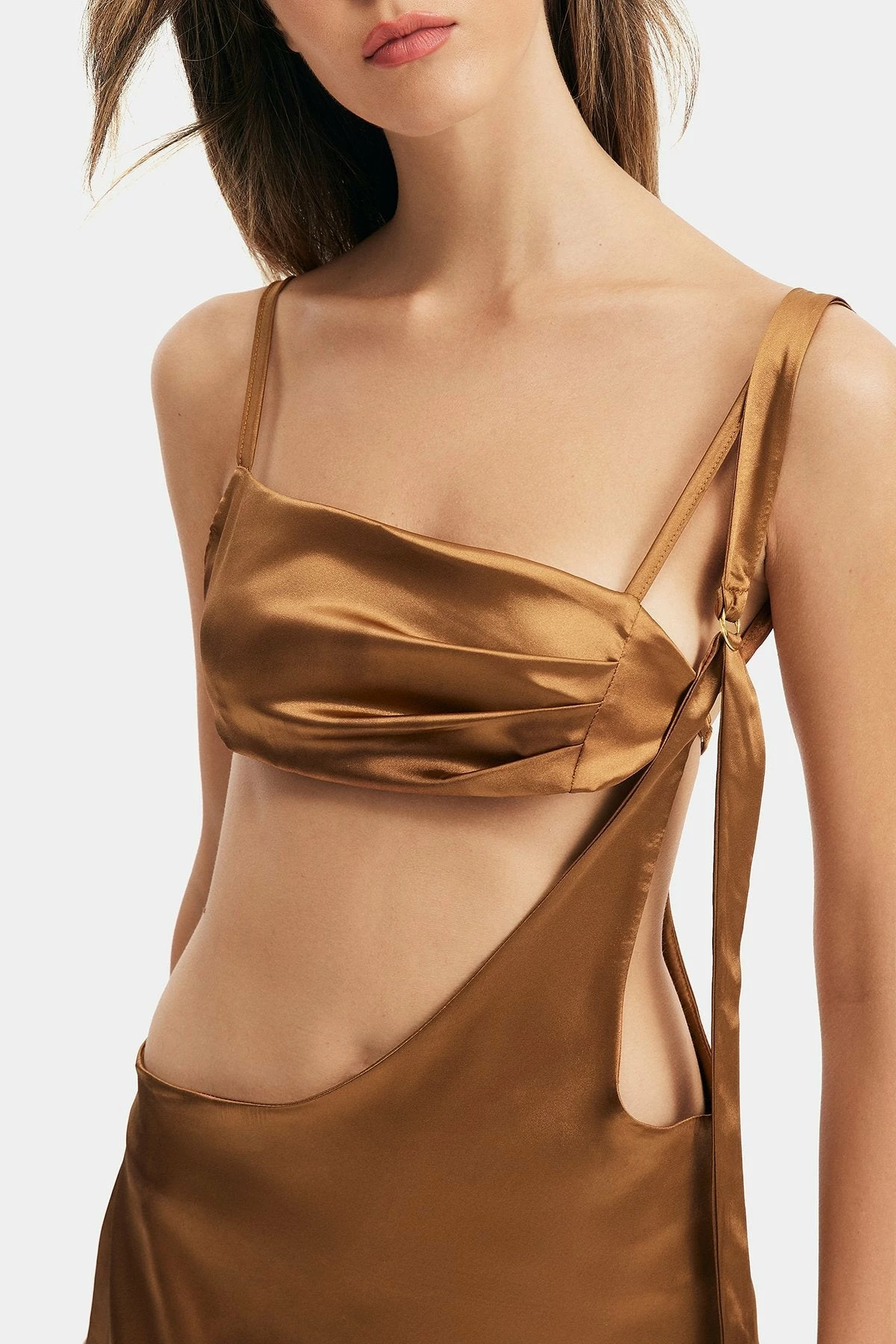 Solado Satin Backless Corset Top & Asymmetric A-Line Skirt Set 5 Solado Satin Backless Corset Top & Asymmetric A-Line Skirt Set - Image 5