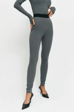 Alternative view of SOLADO High Waist Colorblock Trim Bodycon Skinny Pants