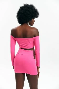 Alternative view of Solado Off Shoulder Crop Top & Pin Detail Skirt Set