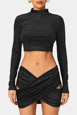 SOLADO Mock Neck Long Sleeve Top & Wrap Hem Skirt Set -Solado Shop jpeg de348c6c cc23 478c 8bcb a63d55b5d28d 1800x1800