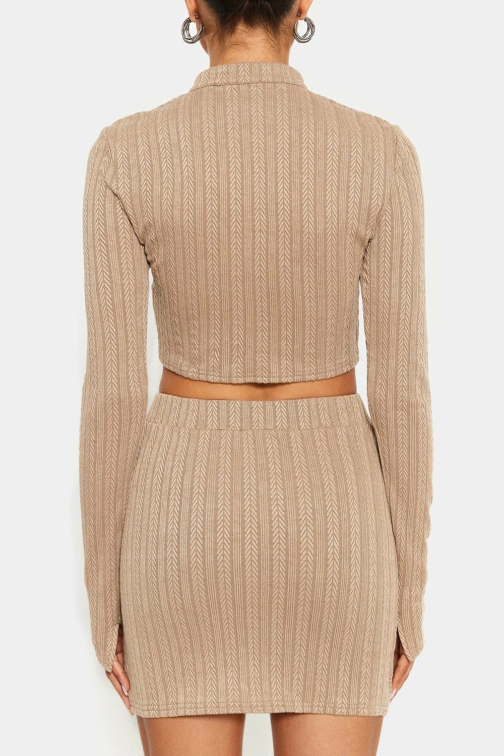 SOLADO Cut Out Ruched Long Sleeve Top & Knitted Skirt Set 7 SOLADO Cut Out Ruched Long Sleeve Top & Knitted Skirt Set - Image 7