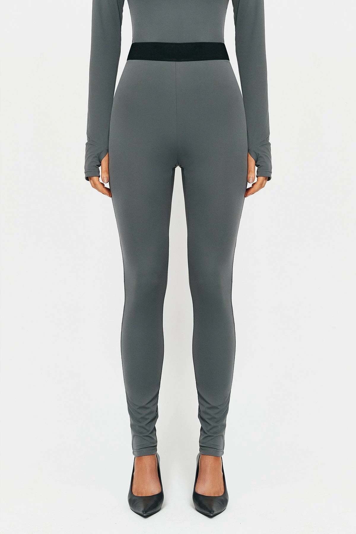 SOLADO High Waist Colorblock Trim Bodycon Skinny Pants 6 SOLADO High Waist Colorblock Trim Bodycon Skinny Pants - Image 6