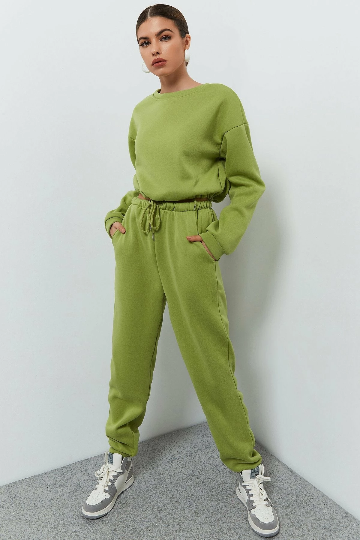 Solado Drawstring Waist Solid Sport Suits 1 Solado Drawstring Waist Solid Sport Suits