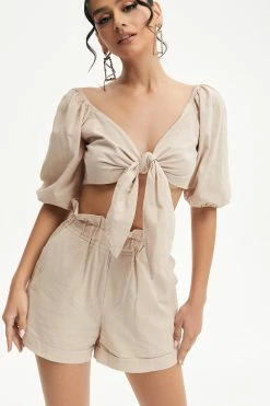 Solado Tie Front Puff Sleeve Crop Top & Paperbag Waist Shorts Set 8 Solado Tie Front Puff Sleeve Crop Top & Paperbag Waist Shorts Set -Solado Shop jpeg fd8c3f13 2df3 4851 a28a 59051d06cee9 1800x1800