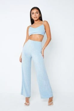 Alternative view of Solado Solid Crop Cami Top & High Waist Draped Pants Set